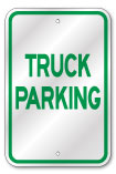 Truck Parking Sign, 3M Reflective Outdoor Quality
