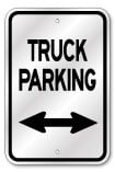 Truck Parking Dual Arrow Sign, 3M Reflective Outdoor Quality