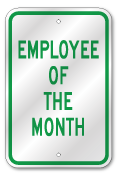 Employee Of The Month Sign, Outdoor Reflective Aluminum