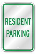 Resident Parking Sign, Outdoor Reflective Aluminum
