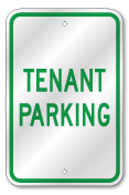 Tenant Parking Sign, Outdoor Reflective Aluminum