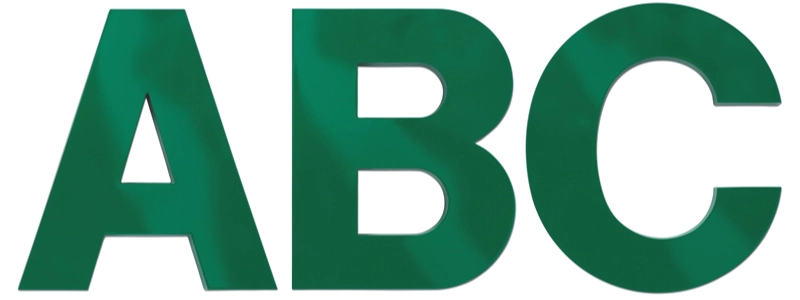 Helvetica Formed Plastic Sign Letters