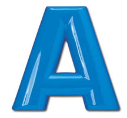 24 inch Helvetica Bold Round Plastic Building Sign Letters BL15224