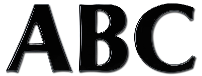 Optima Semi Bold Formed Plastic Sign Letters