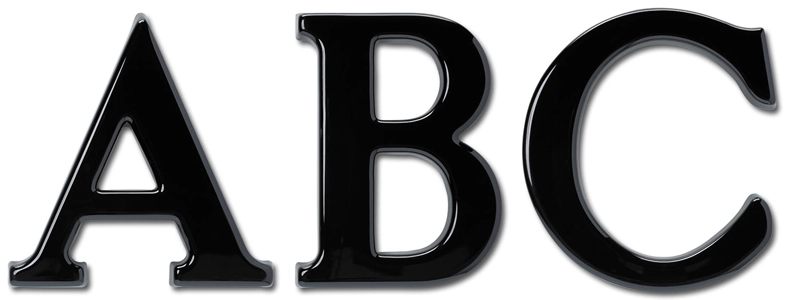 Roman Classic Formed Plastic Sign Letters