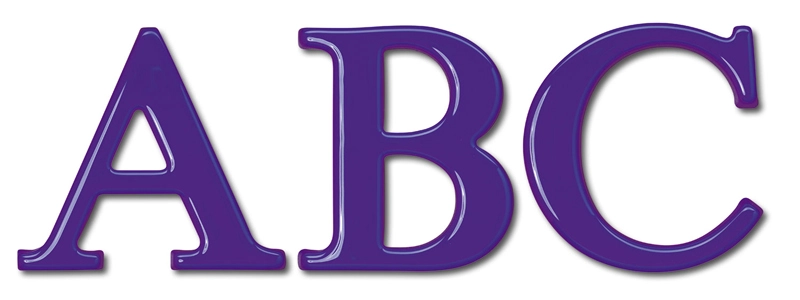 Times New Roman Formed Plastic Sign Letters