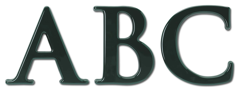 trajan bold plastic building sign letters