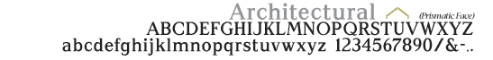 architectural font