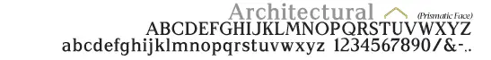 architectural font