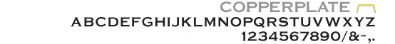 copperplate font
