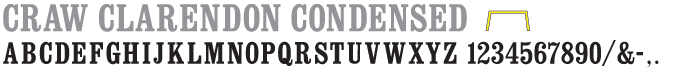 craw clarendon font