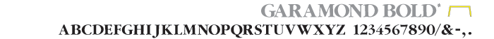 garamond bold font