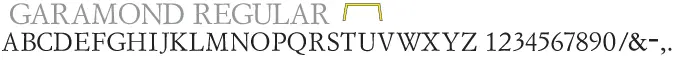 garamond regular font