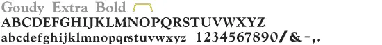 goudy extra bold font