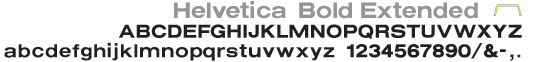 helvetica bold extended font