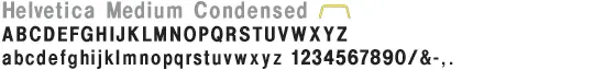 helvetica medium condensed font