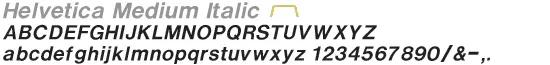 helvetica medium italic font