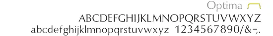 optima font