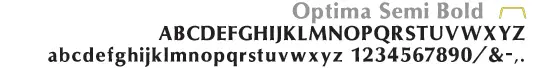 optima semi bold font