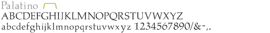 palatino font