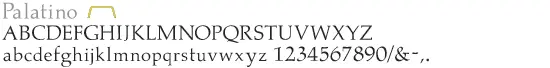 palatino font