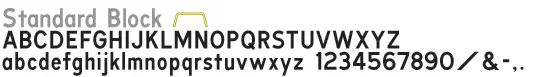 standard block font