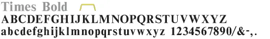 times bold font