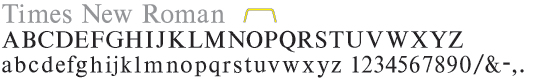 times new roman font
