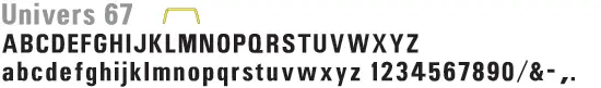 univers 67 font
