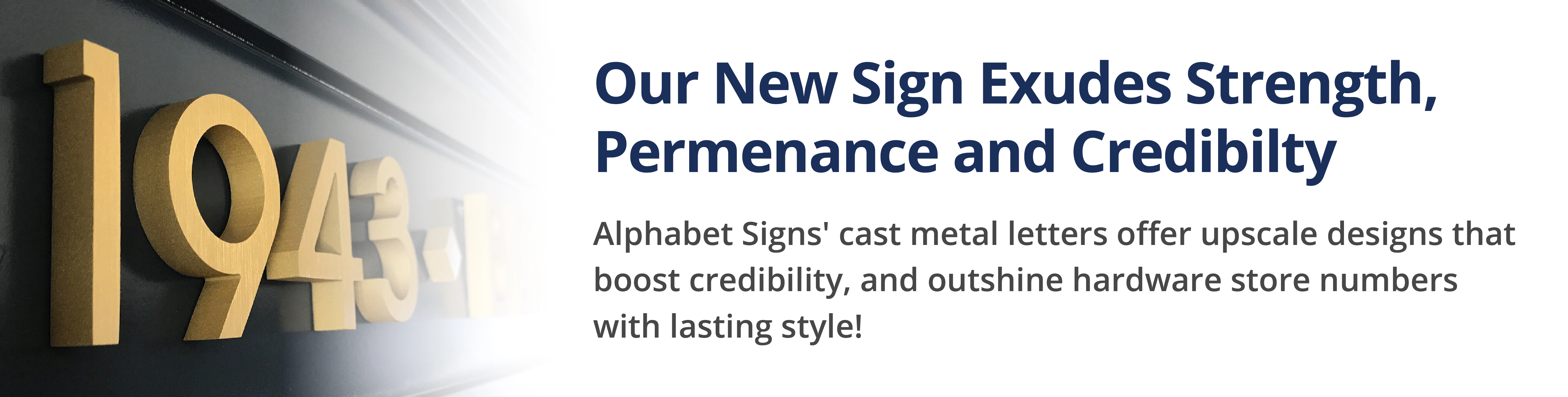 cast metal letters on wall exude strength and permanence