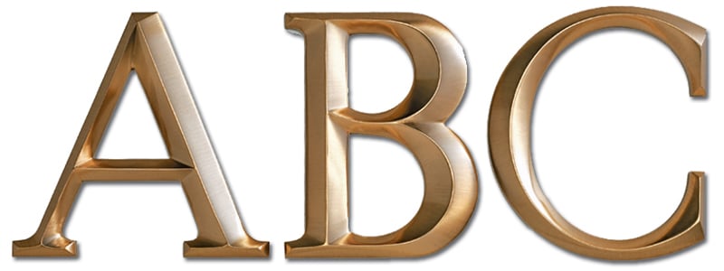 Architectural Cast Metal Sign Letters