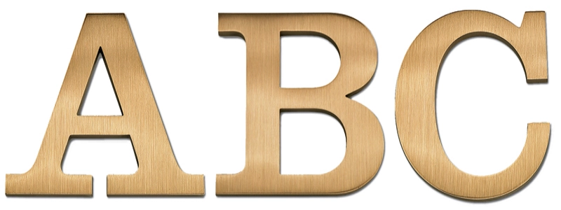 clarendon medium cast metal sign letters
