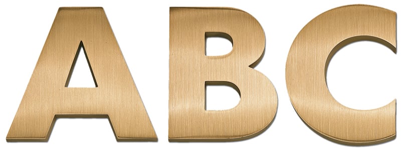 Futura Bold Cast Metal Sign Letters
