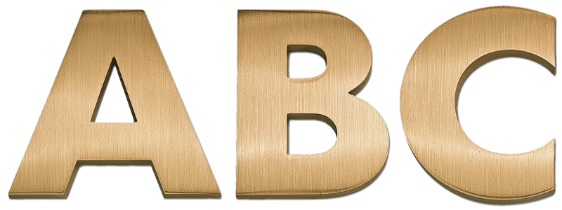 futura bold cast metal sign letters