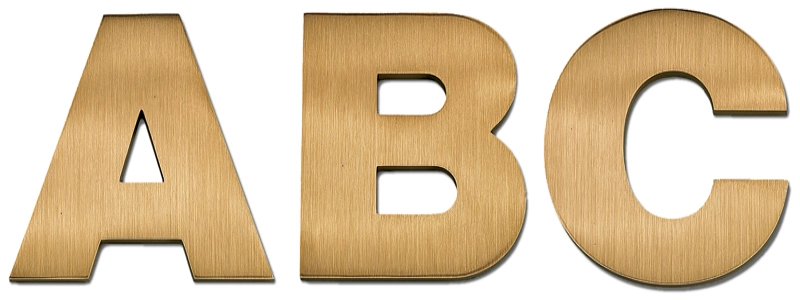helvetica bold cast metal sign letters