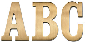 Craw Clarendon Condensed Cast Metal Sign Letters