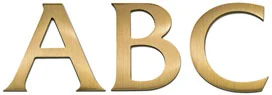 friz quadrata cast metal sign letters