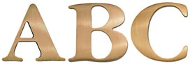 garamond bold cast metal sign letters
