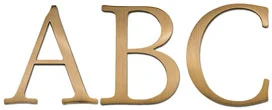 twentieth century cast metal sign letters