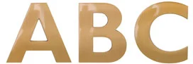 gil sans bold cast metal sign letters