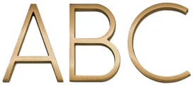 ribbon cast metal sign letters