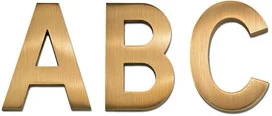 standard block cast metal sign letters