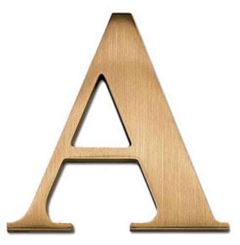 10 inch Times Bold Cast Metal Letters & Numbers, Aluminum or Bronze