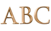 Trajan Bold Prismatic Cast Metal Sign Letter