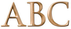 Trajan Prismatic Cast Metal Sign Letters