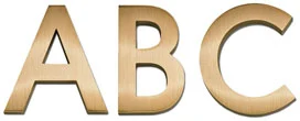 twentieth century cast metal sign letters