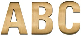 univers 67 cast metal sign letters