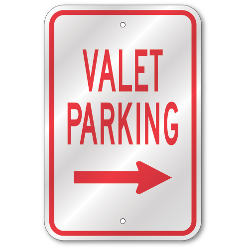 Business Signs Valet Parking Only Sign 8"x12" Aluminum Signs Retail Store Business & Industrial