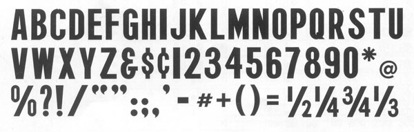 8 Zip Letters | 8 inch Zip Letters Condensed | 8 ZCM