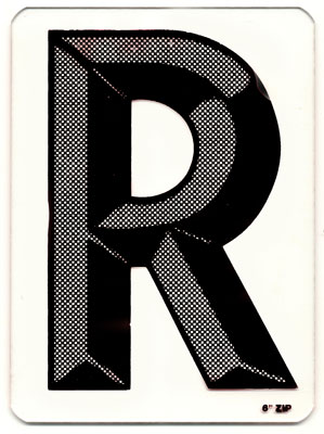 Zip Change Halftone Letters